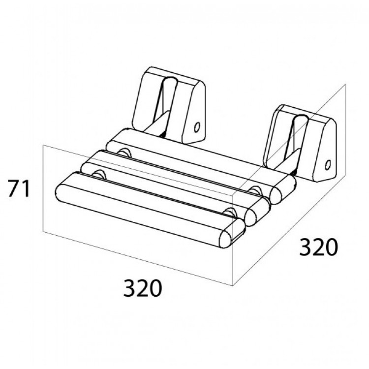 Dušas kabīnes sēdekli Tiger LIBRA, balts