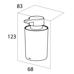 Ziepju dozators Tiger URBAN, melns, Uzliekams uz virsmas