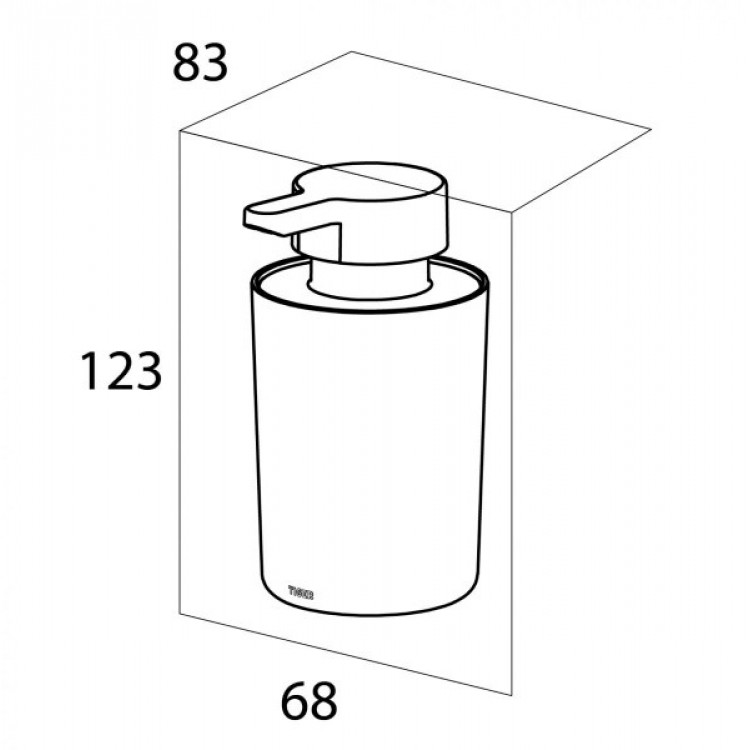 Ziepju dozators Tiger URBAN, melns, Uzliekams uz virsmas