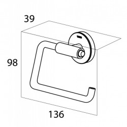 Tualetes papīra turētājs Tiger URBAN, melns