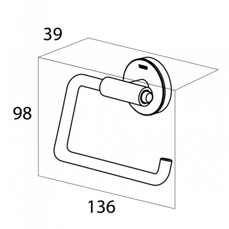 Tualetes papīra turētājs Tiger URBAN, melns