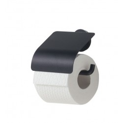 Tualetes papīra turētājs Tiger URBAN, melns, ar pāŗsegu