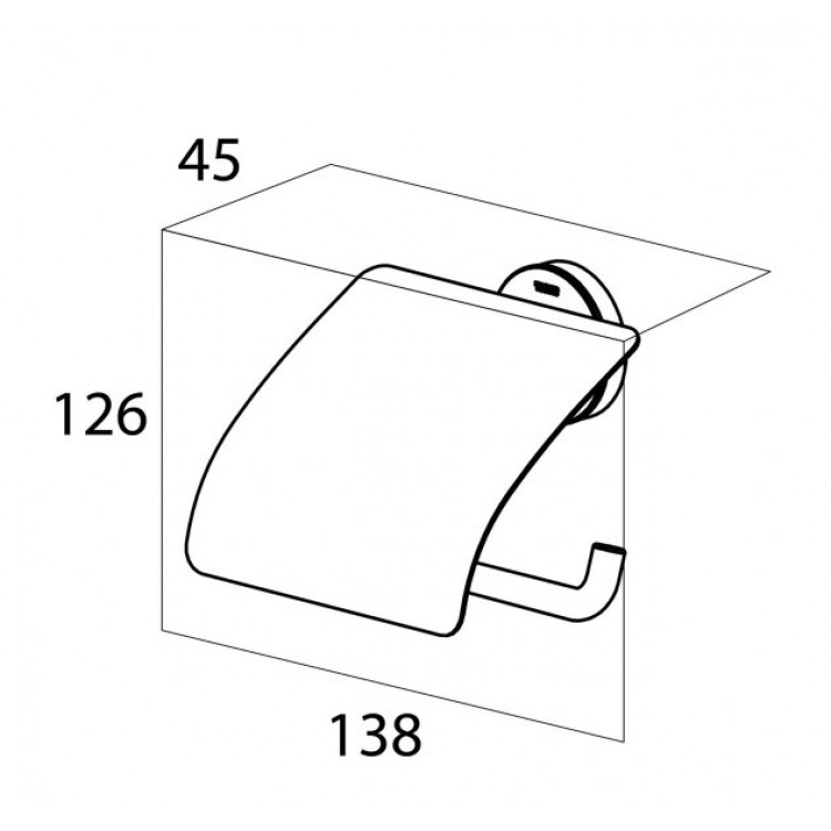 Tualetes papīra turētājs Tiger URBAN, melns, ar pāŗsegu