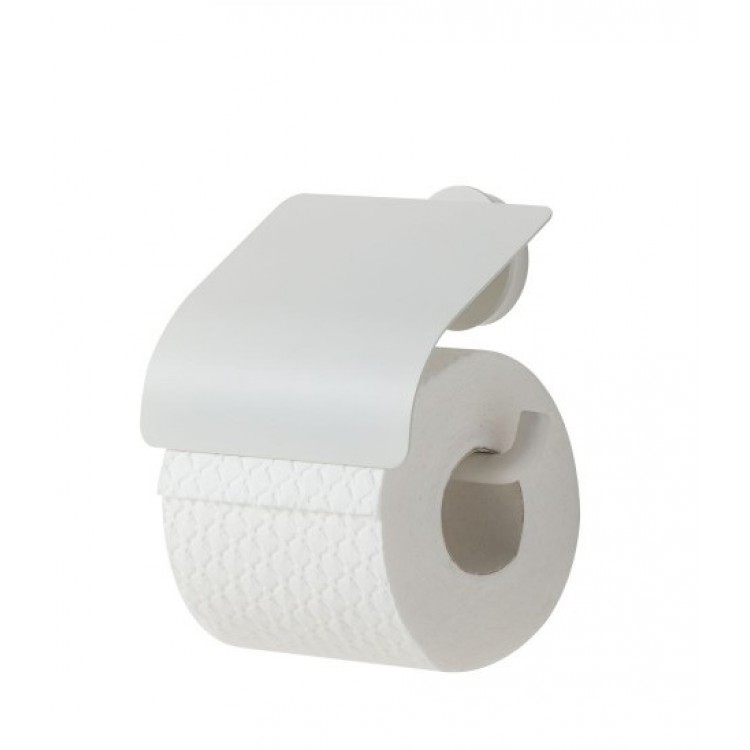 Tualetes papīra turētājs Tiger URBAN, balts, ar pārsegu