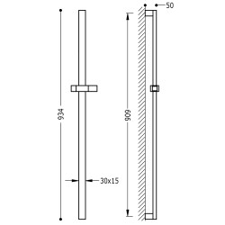 Dušas stienis TRES 909mm, 134517