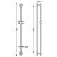 Dušas stienis TRES 850mm, 134619