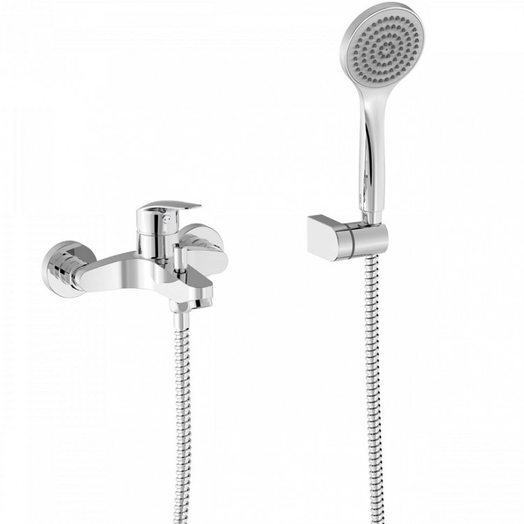 Vannas un dušas maisītājs BASE-TRES PLUS, hroms, 21617010