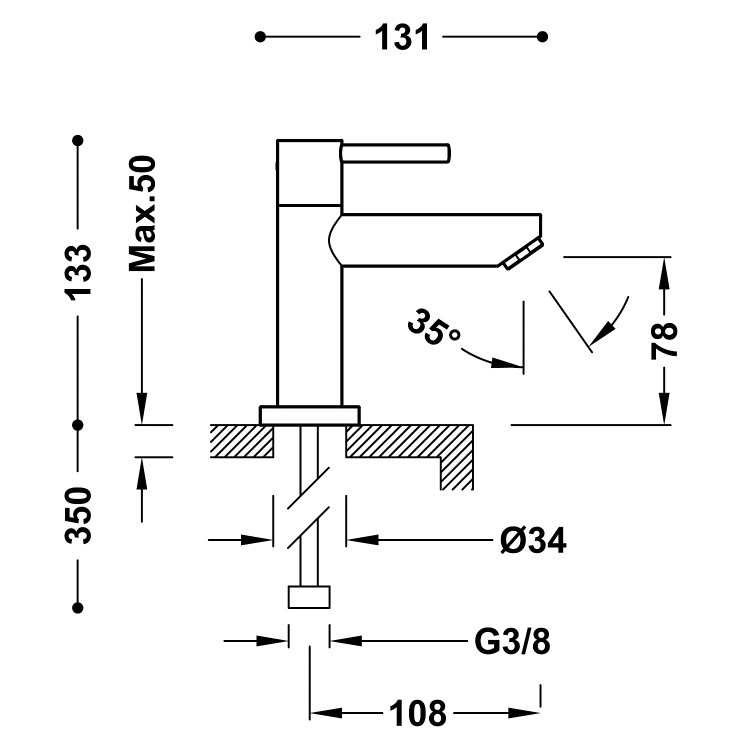 Krāns aukstajam ūdenim CANIGO-TRES, 06250301