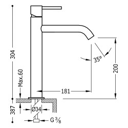 Izlietnes maisītājs STUDY Exclusive TRES, 26230701KM
