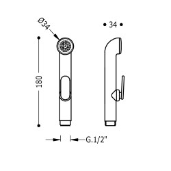 Bidetta rokas duša TRES, hroms 29911351