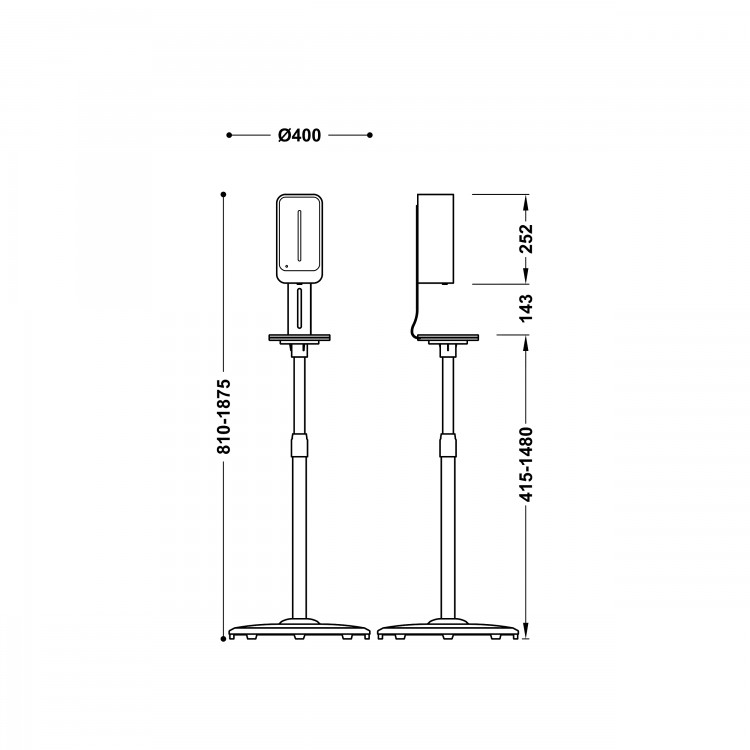 TRES Elektroniskais ziepju dozators 6V, 01240850