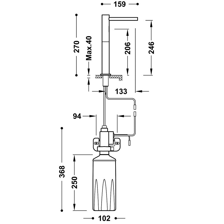 TRES Elektroniskais ziepju dozators 6V/220-230V, 39274102