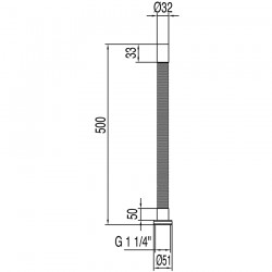 Lokana gofrēta caurule TRES 32, hroms 134215005
