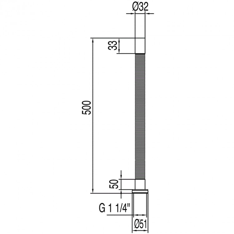 Lokana gofrēta caurule TRES 32, hroms 134215005