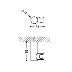 Regulējams dušas klausules turētājs TRES, 161839