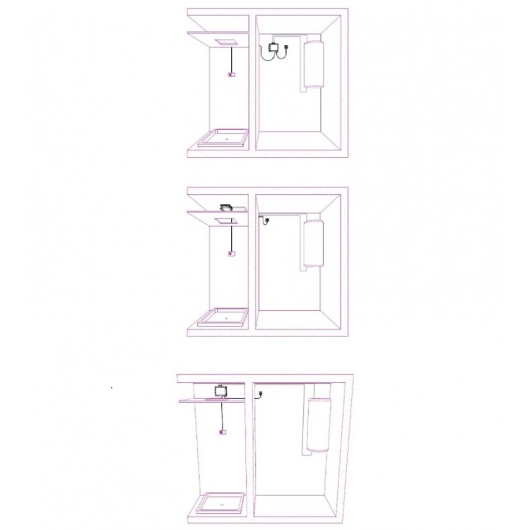 Elektroniskais termostats TRES Shower Technology 4-ceļu, 49286499