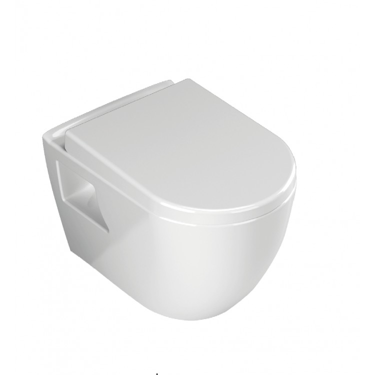 Tualetes pods piekaramais Turavit RONDO ar Soft Close vāku, 14T5508+14T5509