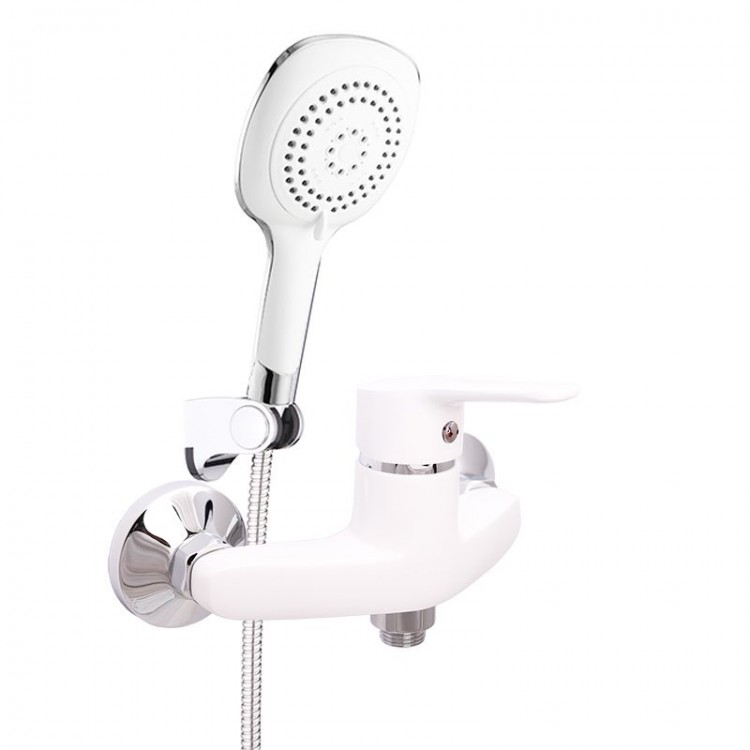 Dušas maisītājs Rubineta Uno balts/hroms, Uno-12K/WT