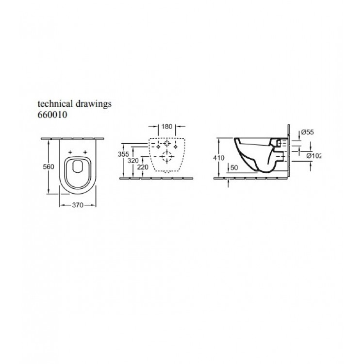 Tualetes pods piekaramais Villeroy&Boch Subway ar Soft Close vāku,66001001