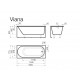 Taisnstūra vanna Vispool VIANA 1600x715 mm