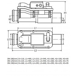 VIEGA Kanalizācijas pretvārsts ar elektropiedziņu DN110, 667788