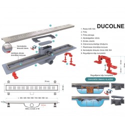 Dušas kanāls Valtemo Ducoline ARTY 400mm, VLD-598310B51B