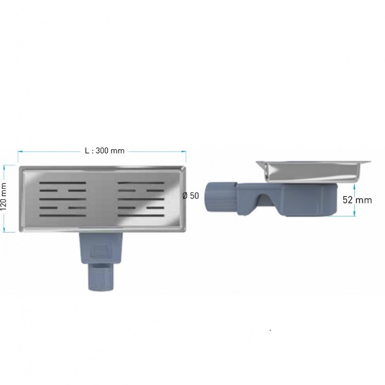 Dušas kanāls Uniqline 300mm, VLD-555130