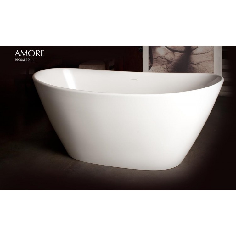 Brīvi stāvoša vanna PAA AMORE 1600x850, akmens masa