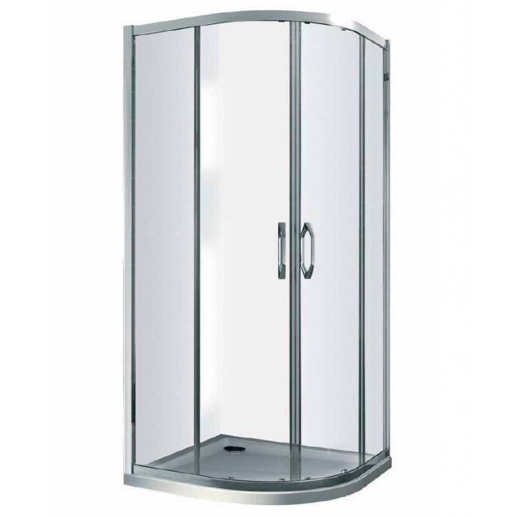 Dušas stūris pusapaļš Vento Tivoli 90x90cm, tonēts stikls 44221