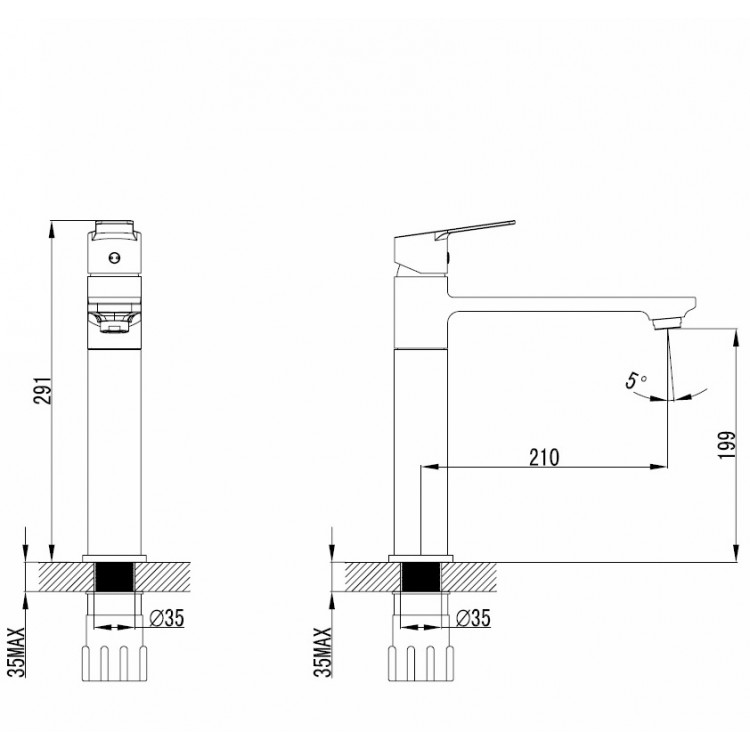 Virtuves izlietnes maisītājs Vento MODENA, 352404