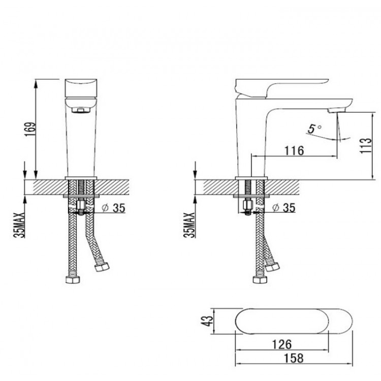 Izlietnes maisītājs Vento NAPOLI, 35237
