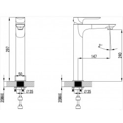 Izlietnes maisītājs Vento NAPOLI XL, 352375