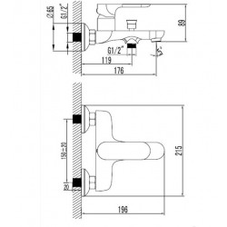 Vannas un dušas maisītājs Vento NAPOLI, 352371