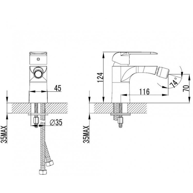 Bidē maisītājs Vento RAVENA, 35232