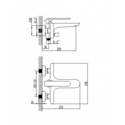 Vannas un dušas maisītājs Vento TIVOLI, 35223.