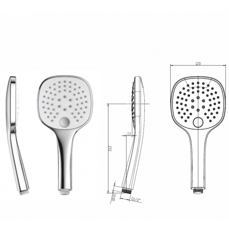 Vannas/dušas sistēma ar virsdušu Vento TIVOLI, 352416