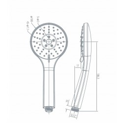 Rokas duša Vento 3 režimi, pelēka 352460