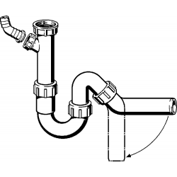 Virtuves izlietnes sifons Viega 1 1/2x50, 101206