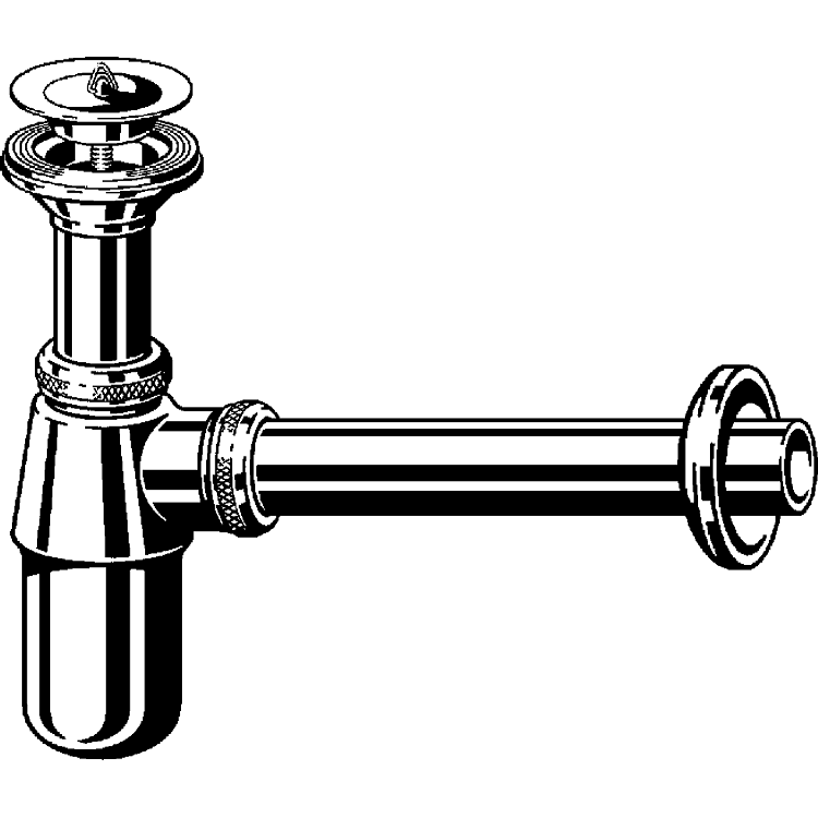 Izlietnes sifons glāze ar izplūdi VIEGA 1 1/4x32 102845