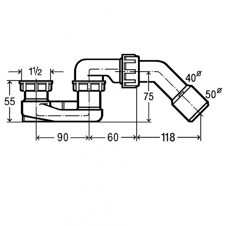Dušas un vannas sifons VIEGA, 106263