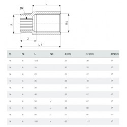 Viega Bronzas pagarinātājs 3/4x12.5mm