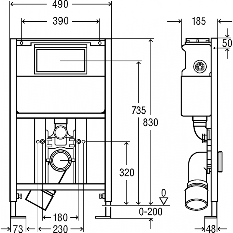 Iebūvējamais rāmis tualetes podam VIEGA, 718336