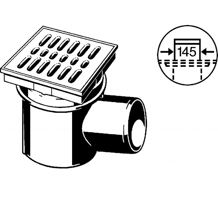 Traps VIEGA pagraba,horizontāls DN100, 106003