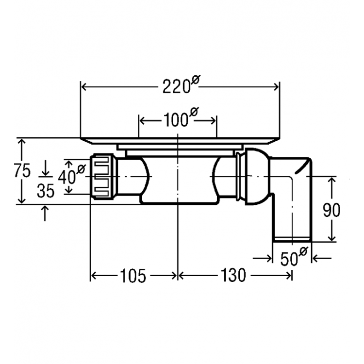 Traps VIEGA Advantix DN50, 557126