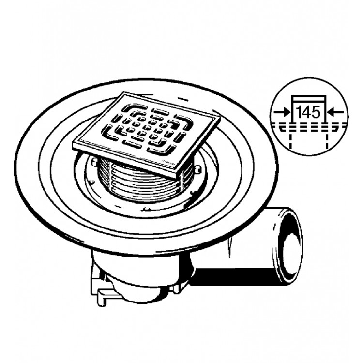 Traps VIEGA Advantix, horizontāls 100, 557171