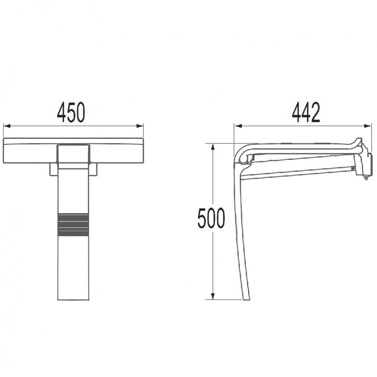Dušas kabīnes sēdekli Roth Vinata Arsis, balts