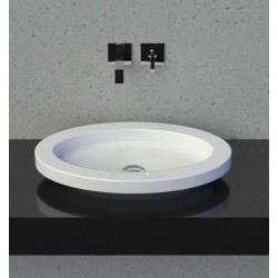 Vannas istabas uzliekamā izlietne Vispool OVAL 70x45 cm, balta