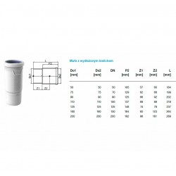 Kanalizācijas kompensācijas uzmava AS+ Dn110