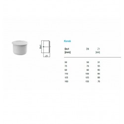 Kanalizācijas Korķis AS+ Dn110