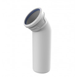 Kanalizācijas garais līkums AS+ DN110 45°